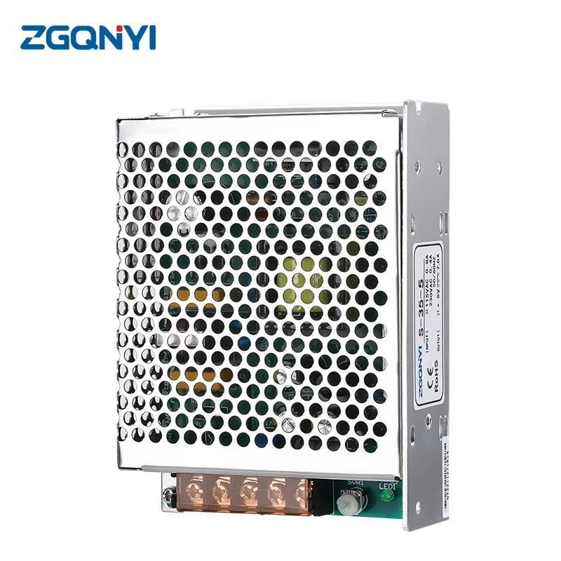 ZGQNYI Switching Power Supply S-35-5 Voltage Converter 5V Efficient and Durable AC To DC for ED Lighting