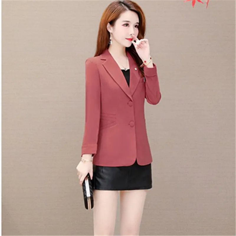 Jaqueta de roupa de forro feminina, forro, manga comprida, fina, blazer profissional, casaco, tops, moda coreana, casual, primavera, outono, novo, B563, 2021