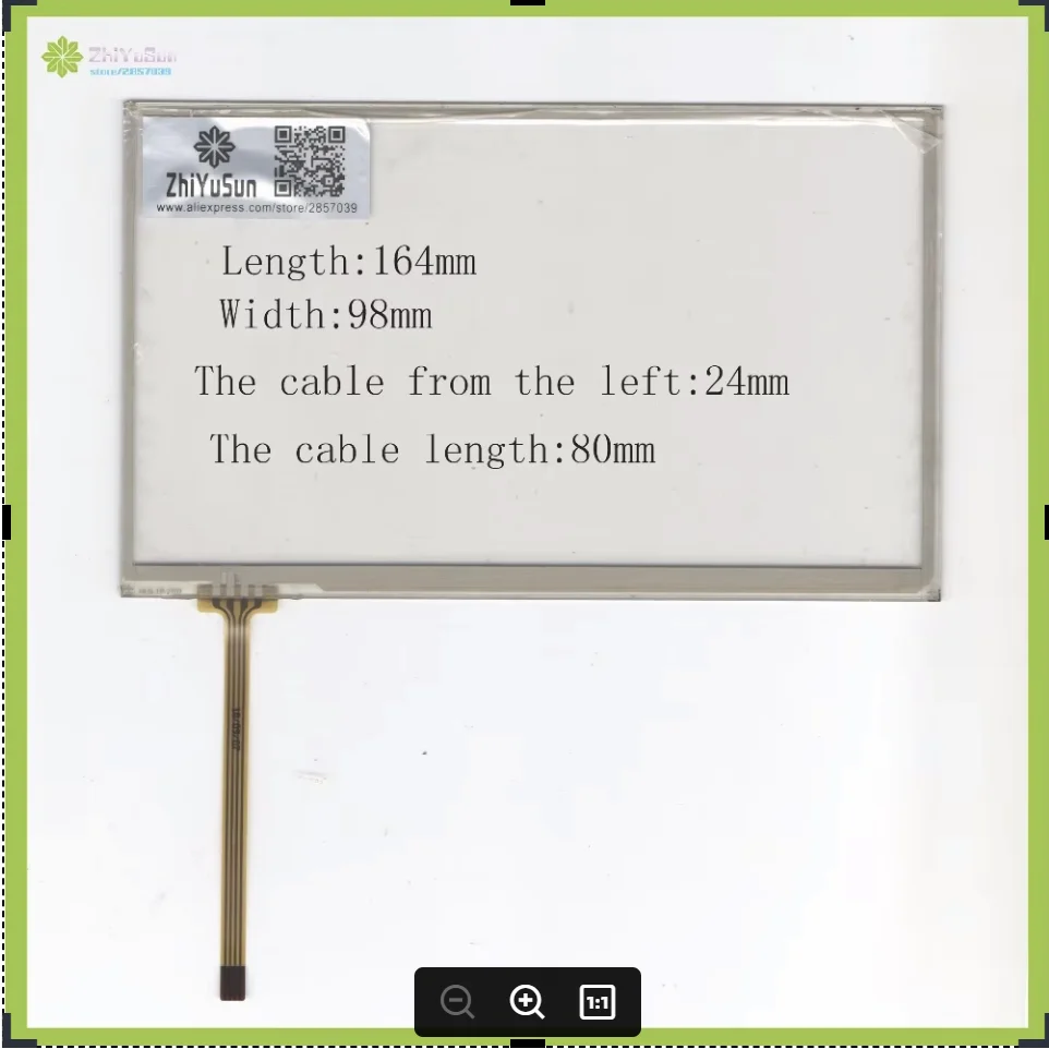 ZhiYuSun HLD-TP-2107  7Inch 164mm*97mm  4Wire Resistive TouchScreen Panel Digitizer  164*77 this is compatible