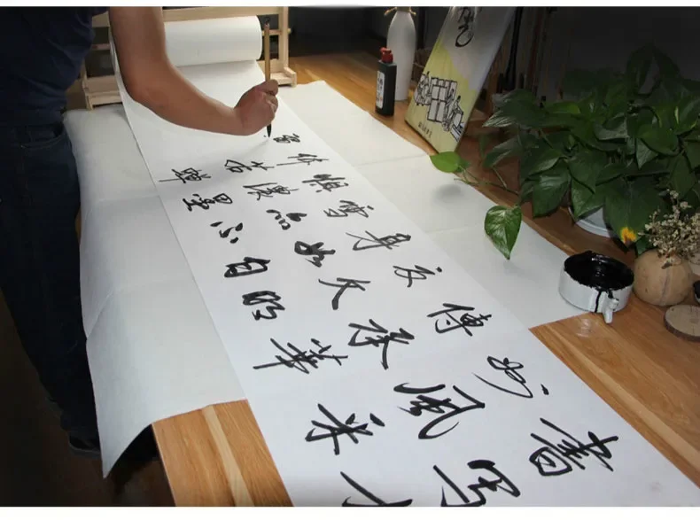 1 Rolle 50 m 100 m Xuan-Papier Chinesische Kalligraphie Malerei Roher Halbreis Handschrift Material Pinsel Freihand Malerei Produkte – Detail 11