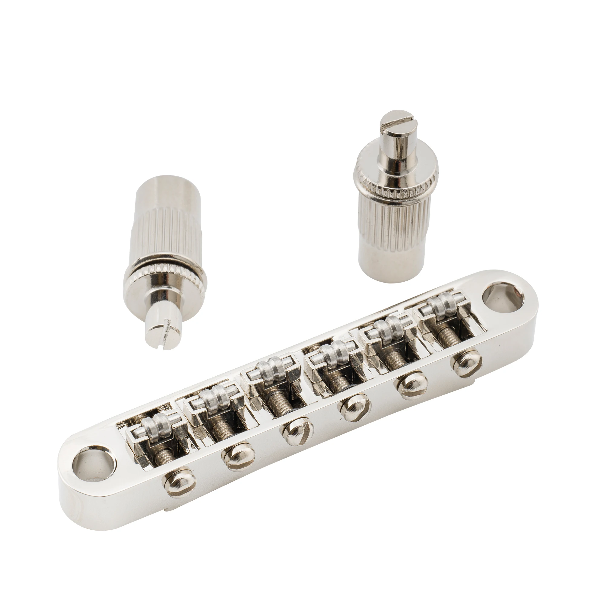 Musiclily Pro Roller Saddles Tune-O-Matic Guitar Bridge for Les Paul LP SG Electric Guitar, Nickel