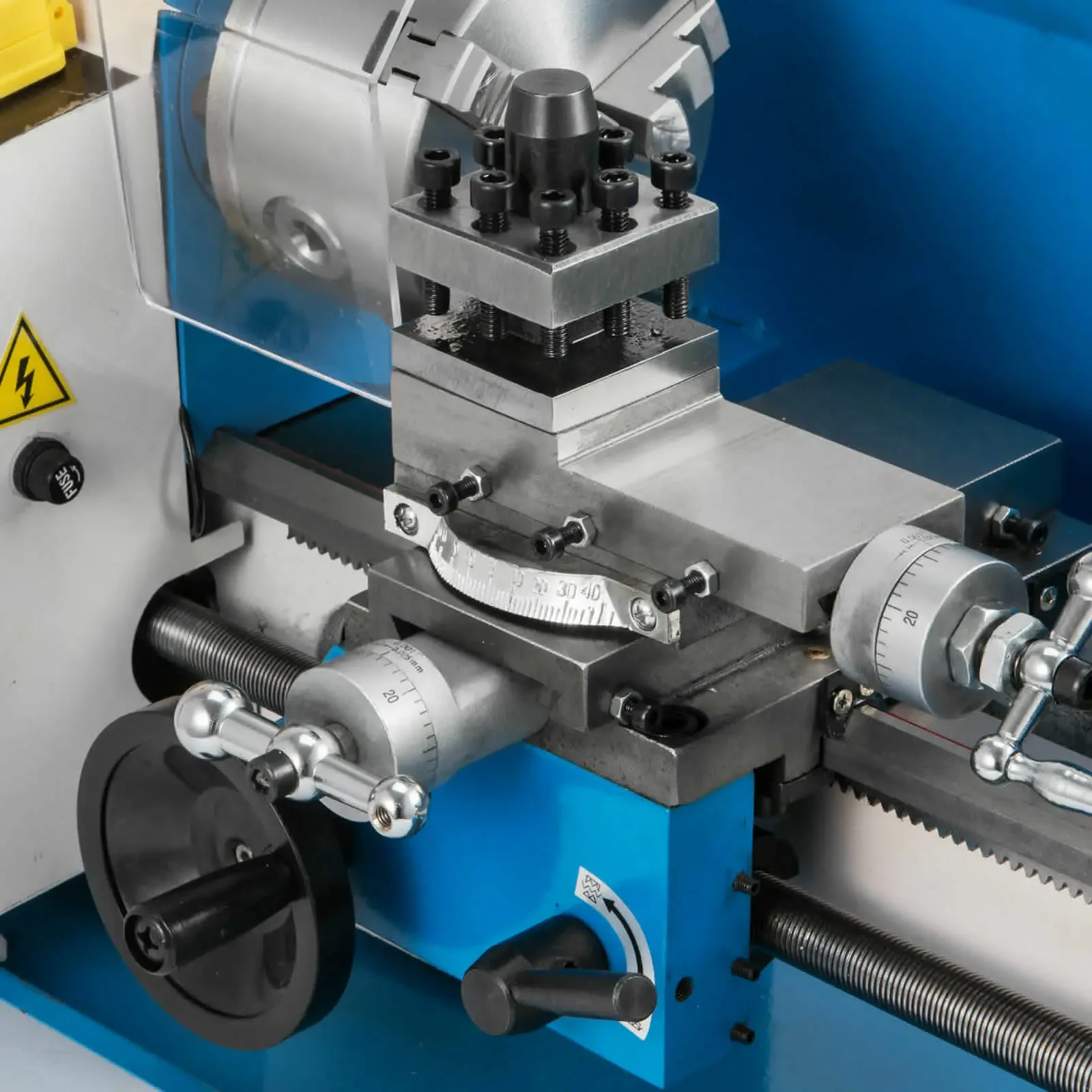 SIHAO Variable Speed Precision Mini Metal Lathe Household Metalworking Turning Drilling Tool 550W