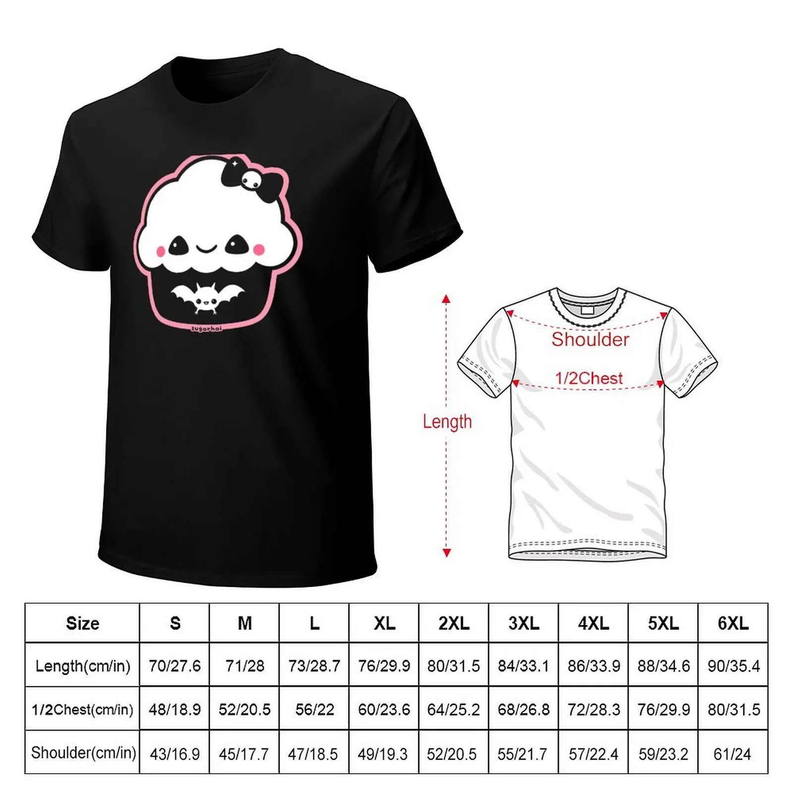 Spooky Cute Cupcake T-Shirt t shirts for man slim fit T-Shirt