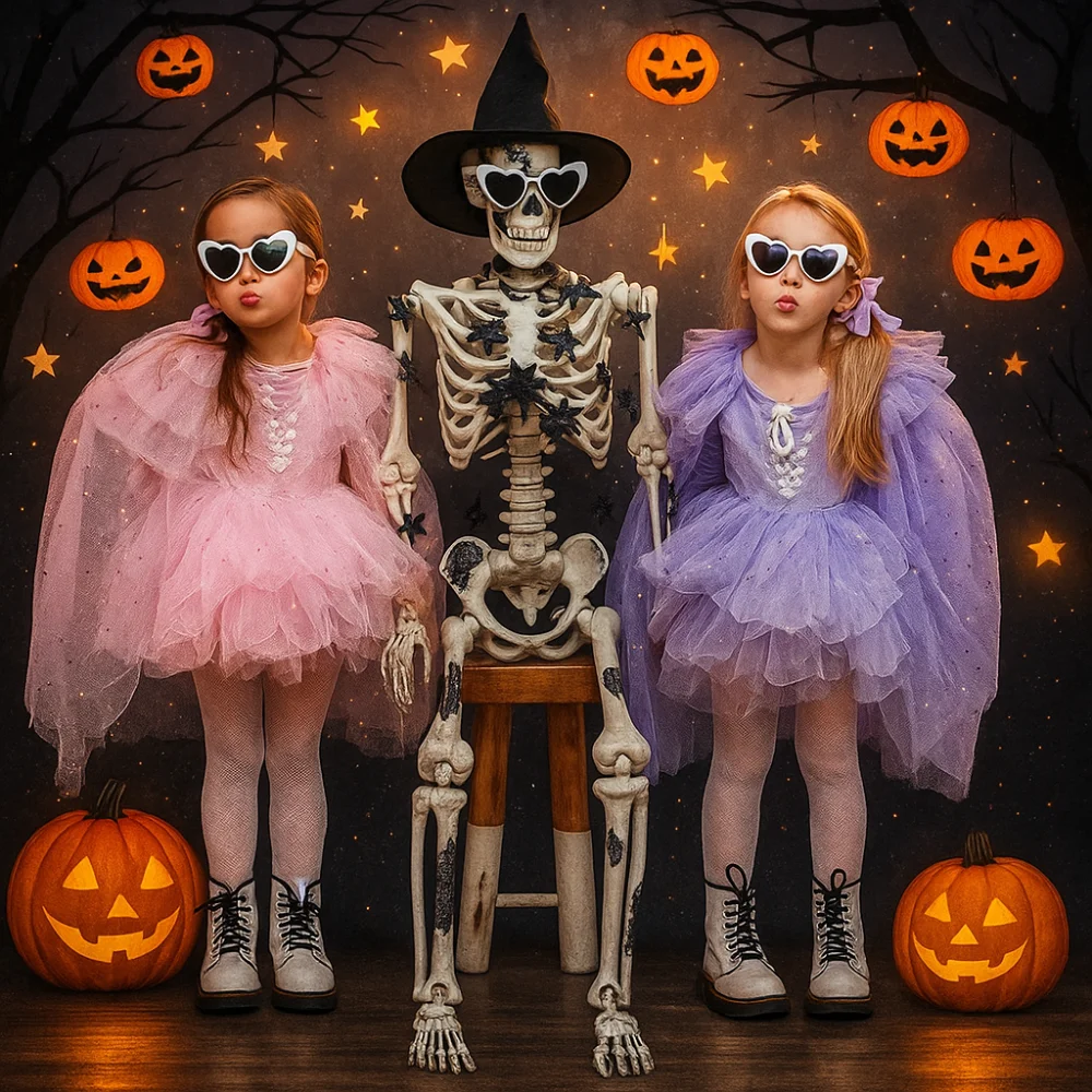 Wizard Childern Halloween Costumes Mesh Princess Girls Witches Robes Costume Cosplay Props Bright Color Halloween Cosplay Cape