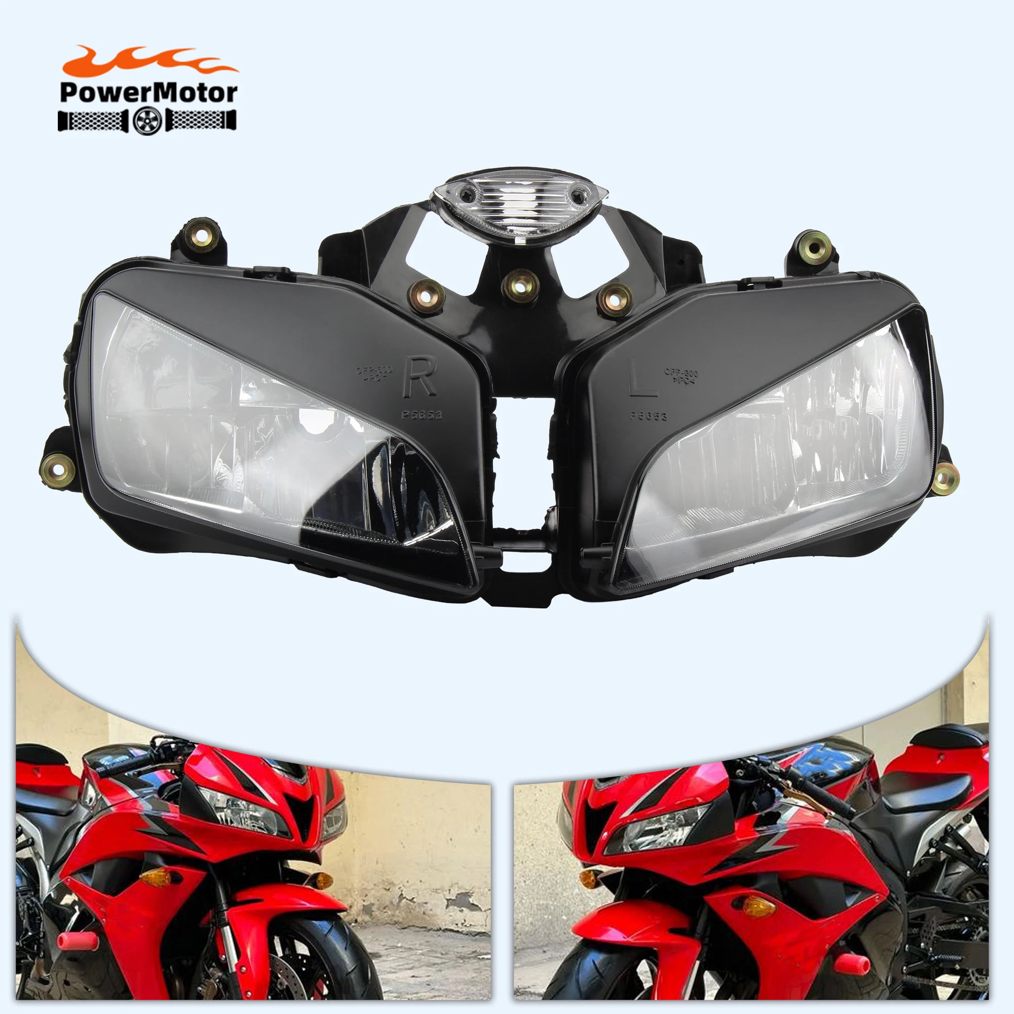 

Dirt Bike Front Head Light Assembly For Honda F5 CBR600RR CBR 600 RR Motocross Headlamp Fairing Enduro Parts 2003-2006