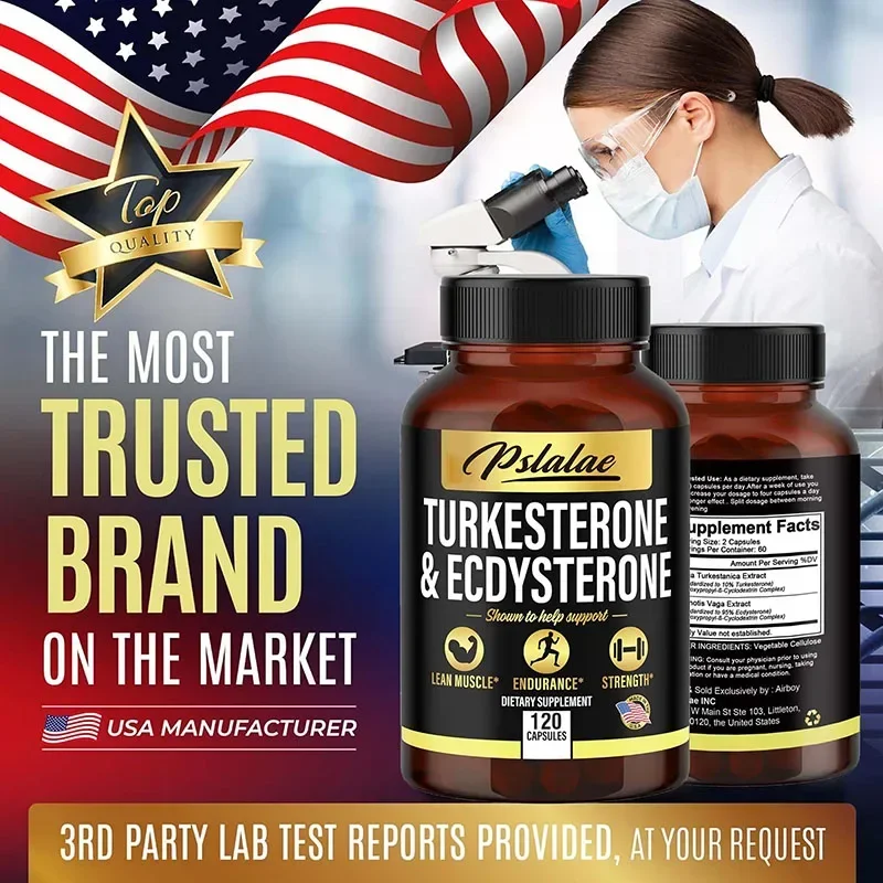 Turcosterone & Ecdysterone - يدعم زيادة كتلة العضلات، وتحسين الأداء الرياضي، والتحمل، ويعزز القيادة