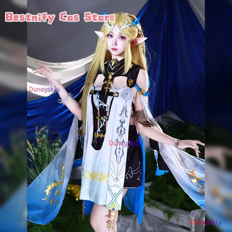 Cartethyia أنيمي كوسفسفريه ويذرينج موجات زي Cartethyia فستان مثير شعر مستعار موحد لعبة أنيمي لعب الأدوار الزي فساتين حريمي