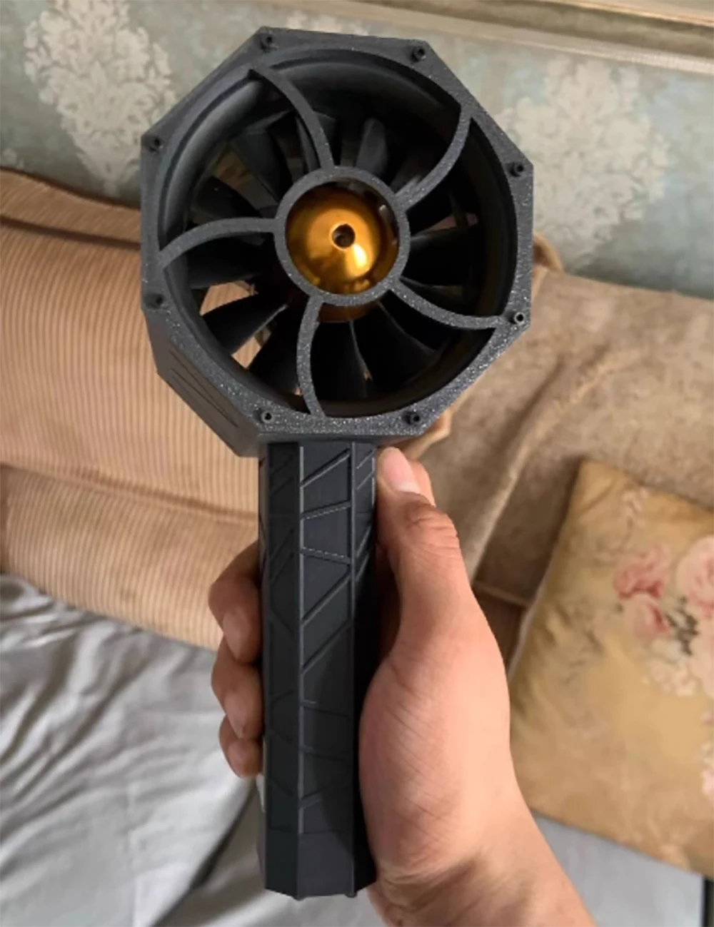 Gwałtowna dmuchawa Mini turbodoładowany wentylator bezszczotkowy silnik supersilny chwilowy ciąg 3.5 kg/s prędkość wiatru 230 m/s ręczny wentylator
