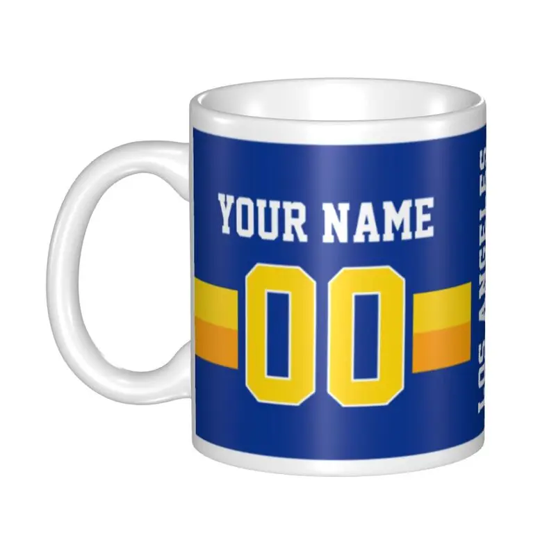 

Custom Los Angeles Name & Number Football Mug, Gift for Dad, Gift for Mom, Unique, Personalized Gift, Birthday Gift, Coffee Cup