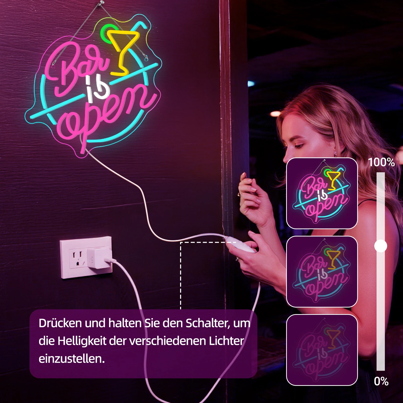 

Барная вывеска в форме открытого коктейля, неоновая вывеска с регулируемой яркостью, светодиодная подсветка, настенный декор для паба, человек, пещеры, пива, вечеринки, коктейльного клуба, магазина