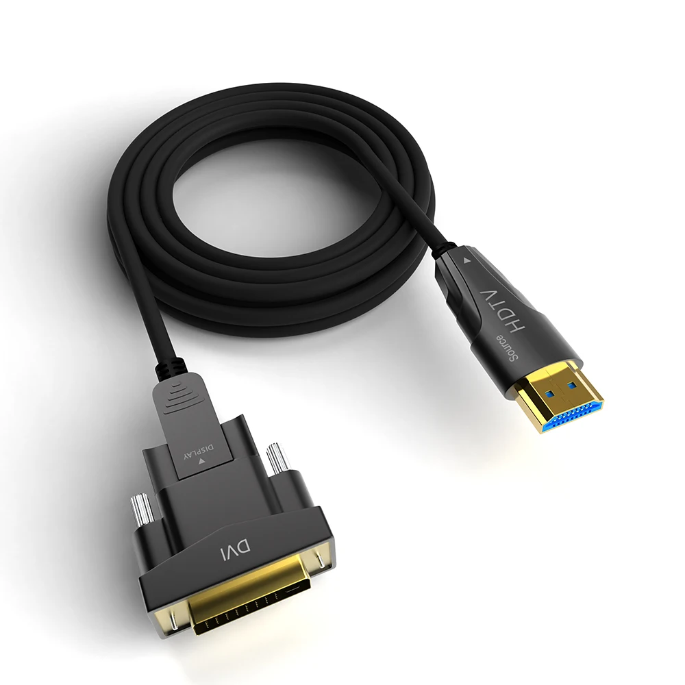 

10 футов 4K индивидуальный оптоволоконный кабель HDMI-DVI Тонкий оптоволоконный кабель HDTV Съемный кабель Micro-HDMI DVI для проектора, телевизоров, ПК