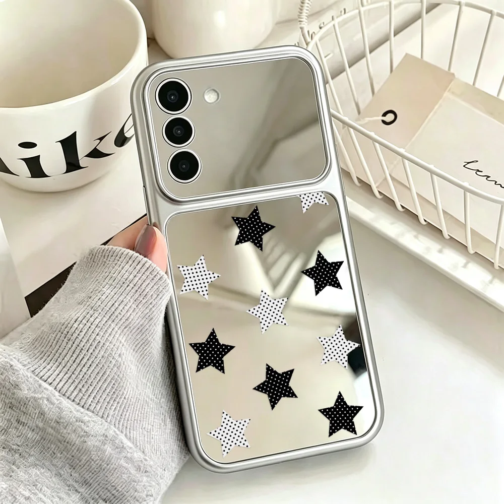 Make Up Mirror INS Star Case For Samsung A57 5G A56 A55 S26 Ultra S25 FE S24 S23 A17 A16 A54 A53 A37 A36 A35 A26 A07 A06 Cover