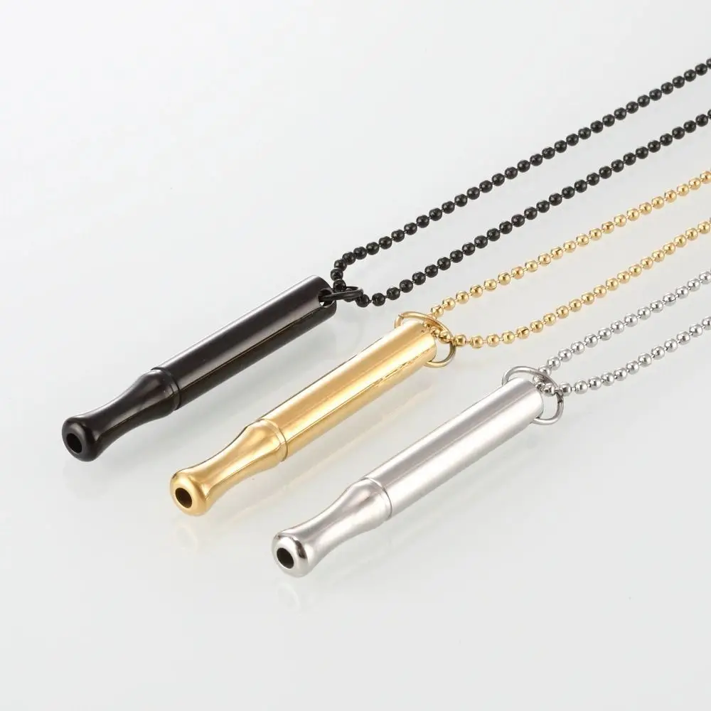 Whistle Mindfulness Breathing Necklace Breathing Resistance Small Waist Breathwork Meditation Necklace Round Tube Jewelry