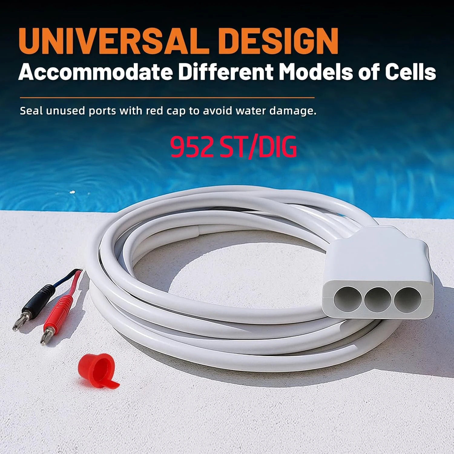 

Запасной кабель для солевой батареи/контроллера AutoPilot Pool Digital DIG-220 и Soft Touch Controllers ST-220, 952 ST/DIG, 12 футов