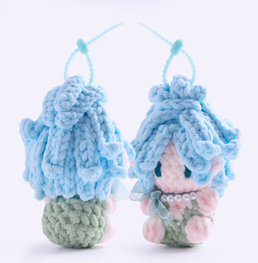 Soft candy star surrounding gifts hand-crocheted doll concert support material bag pendant