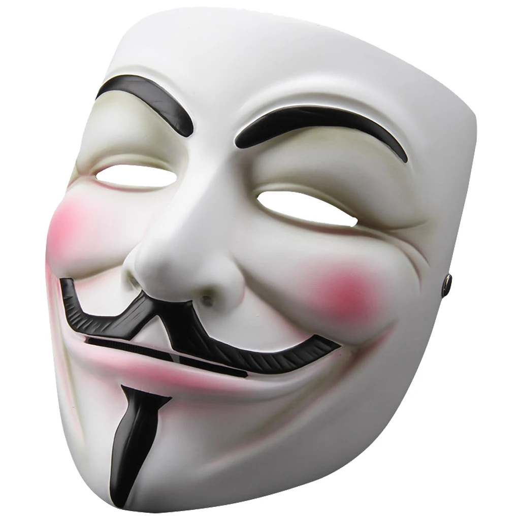 Anonymous Guy Fawkes máscara de Cosplay de resina, juguetes de utilería para disfraz