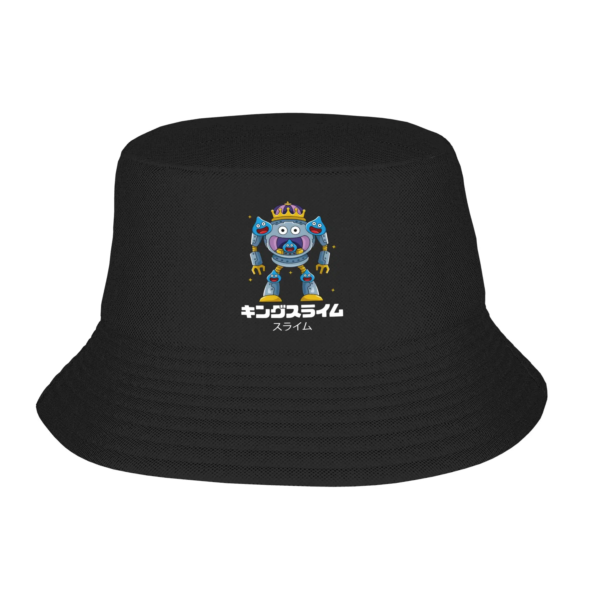Dragon Quest slime Bucket Hats Gift For Girl Boy Cartoon  Vocation Caps For Travel Lightweight