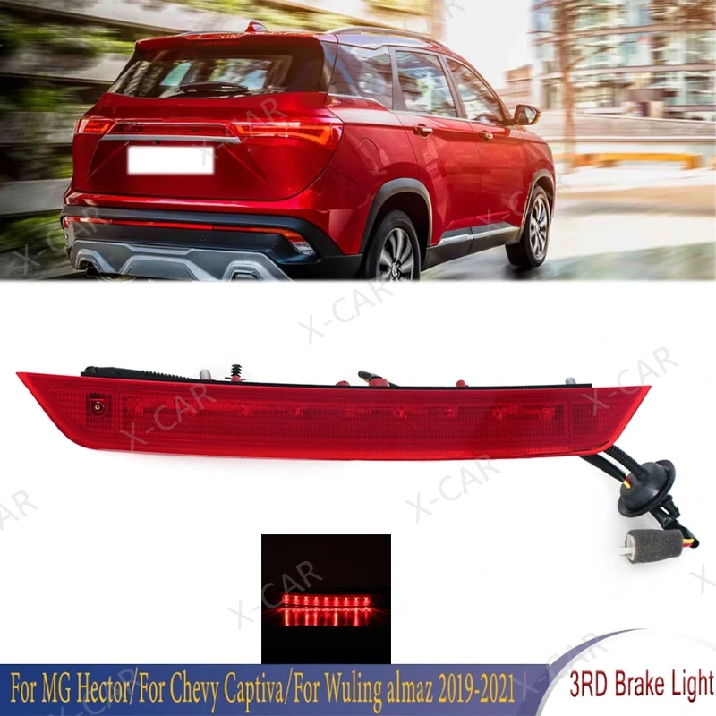 

For Chevrolet Captiva MG Hector 2019-2021 For Wuling Almaz 2018 2019 2020 2021 LED Rear High Mount 3RD Third Brake Lamp Light