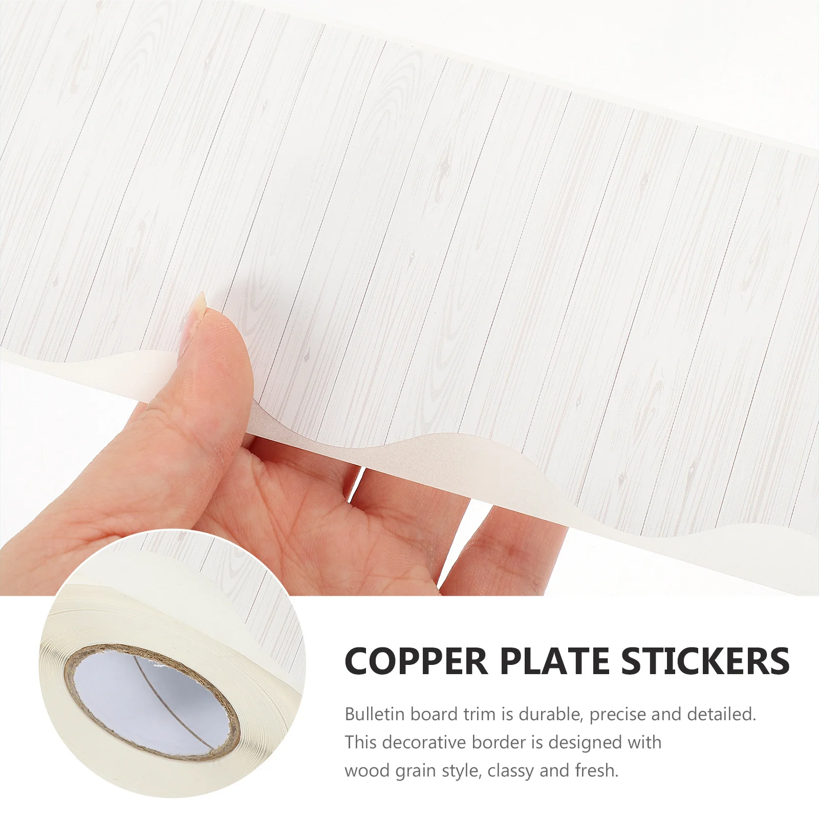 

Bulletin Board Border Self Adhesive Wood Grain Classroom Wall Decor Display Borders for Chalkboard and Bulletin Board
