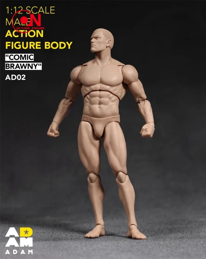 ADAM 1/12 AD02 corps masculin fort bande dessinée héros corps articulé 6.5 ''soldat modèle de figurine à collectionner