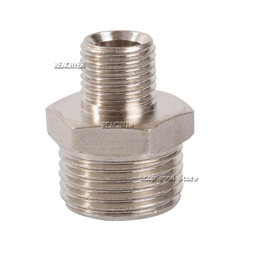 

M8 M10 M12 M14 M16 M18 M20 Metric x 1/8" 1/4" 3/8" 1/2" BSP Male Nickel Plated Brass Hex Nipple Pipe Fitting Connector Coupler