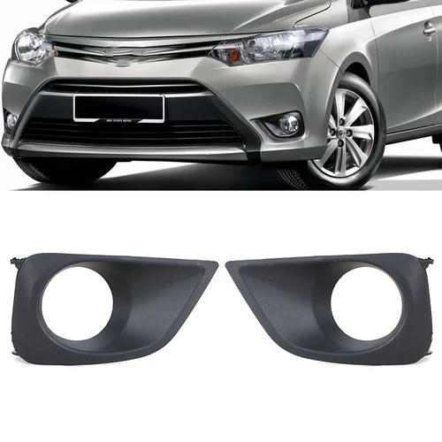 Cubierta de luz antiniebla para Toyota Vios/Yaris Sedan 2013 2014 2015 2016 2017, lámpara antiniebla, parrilla, bisel, accesorios para coche