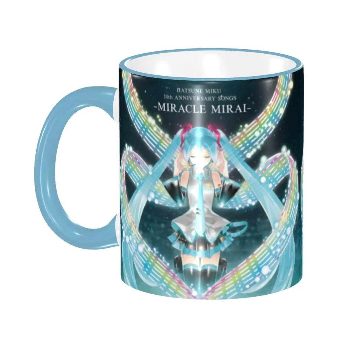 Personalisierte DIY H-Hatsunes Keramikbecher Mikus Sänger Musik Cartoon Anime Kaffeetassen Kreatives Geschenk