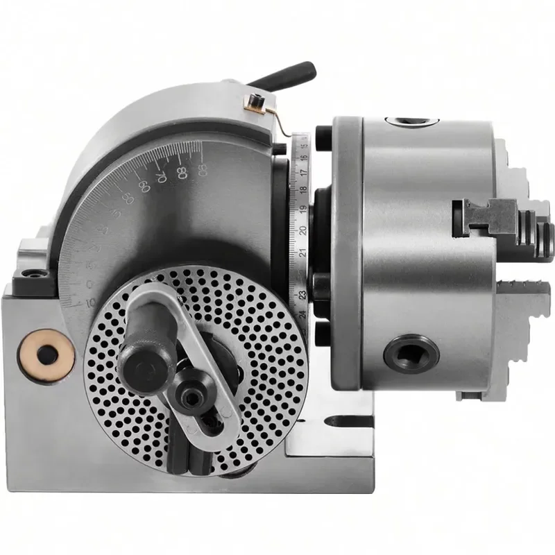 BS-1-6 Inch Dividing Head Semi-Universal Milling Machine 3-Jaw Chuck Tailstock with Dividing Plate Universal Dividing Head