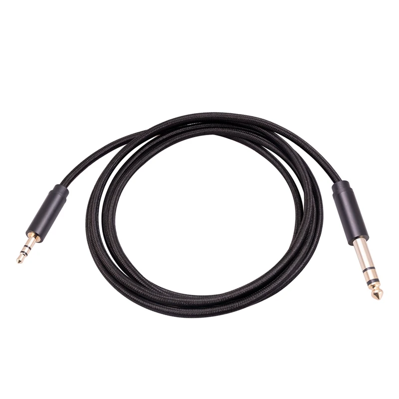 3.5Mm To 6.35Mm Adapter Aux Cable For Mixer Amplifier Gold Plated 3.5 Jack To 6.5 Jack Male To Male Audio Cable