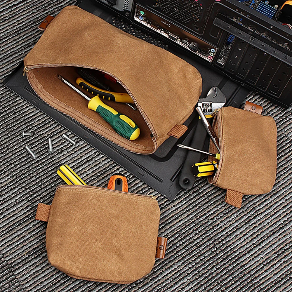 High Quality Zipper Canvas Tool Bag - Waterproof Oxford Multi-function Organizer for Hardware & Small Tools