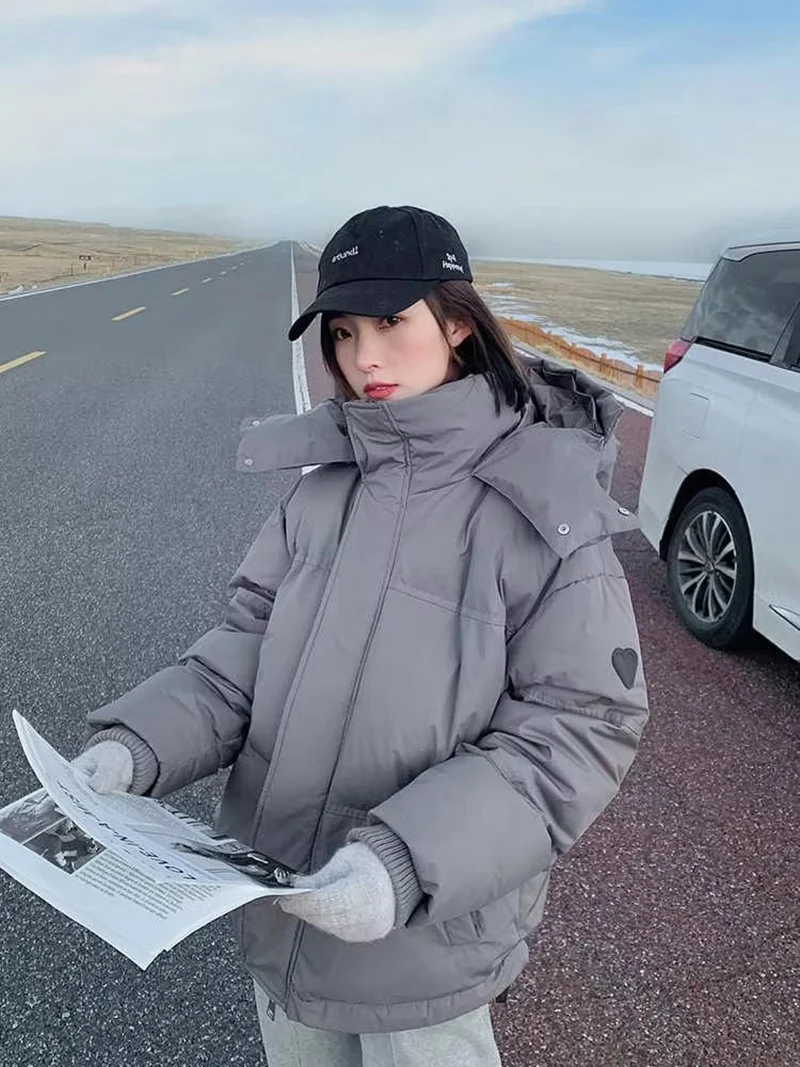 Parkas Womens Nieve Winter Sherpa Quilted Diamond-Decorated Double-Layered Fitted Waistband Full-Zip Turtleneck Insulated Tender