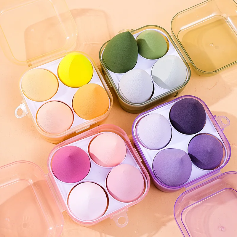 4pc/8pc beleza ovo hidrofílico não-látex gota de água fundação corretivo destaque liquidificador compõem acessórios de ferramenta de beleza
