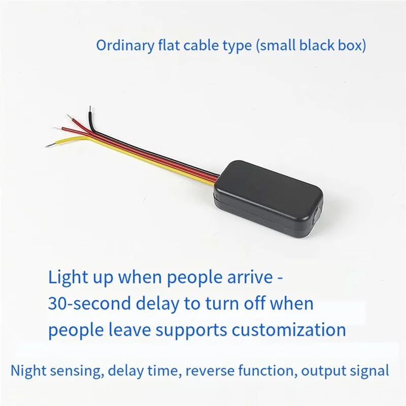 ABHB-DC3-24V Mini Penetrable Microwave Radar Motion Sensor Switch - Auto Light On/Off, 30S Delay, For Closet, Corridor