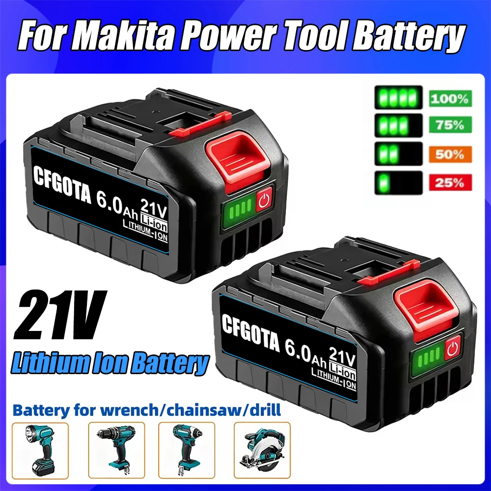 for Makita 21V 9.0Ah Smart Battery 5S3P Li-ion Pack 2H Fast Charging Overheat Protection for Power Tools Drills Safety Certified