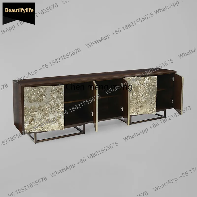 

Italian Style Light Luxury TV Cabinet Living Room Home Storage Side Cabinet Modern High-End Audio-Visual Cabinet