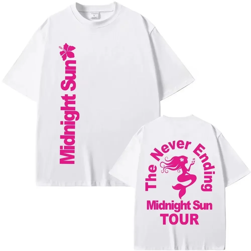 Zara Larsson Midnight Sun Tour _The Never Ending_ Camiseta con gráfico de sirena, mercancía de concierto pop, ropa urbana