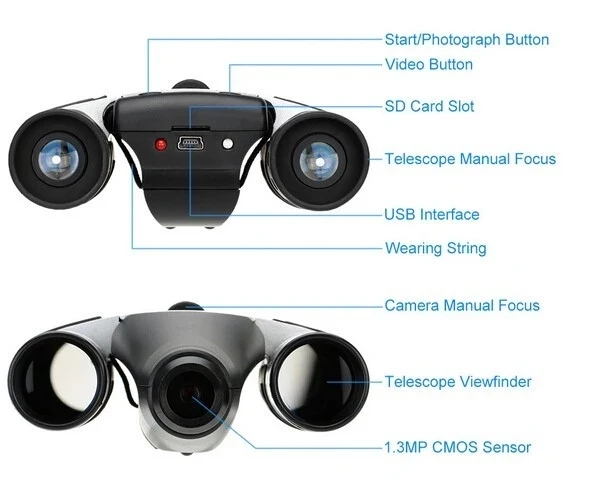 DT08 الاطفال مناظير كاميرا تلسكوب فيديو رقمي الاطفال ديسكفري كاميرا 10X مناظير رقمية فيديو صغير الاطفال تلسكوب هدية #3
