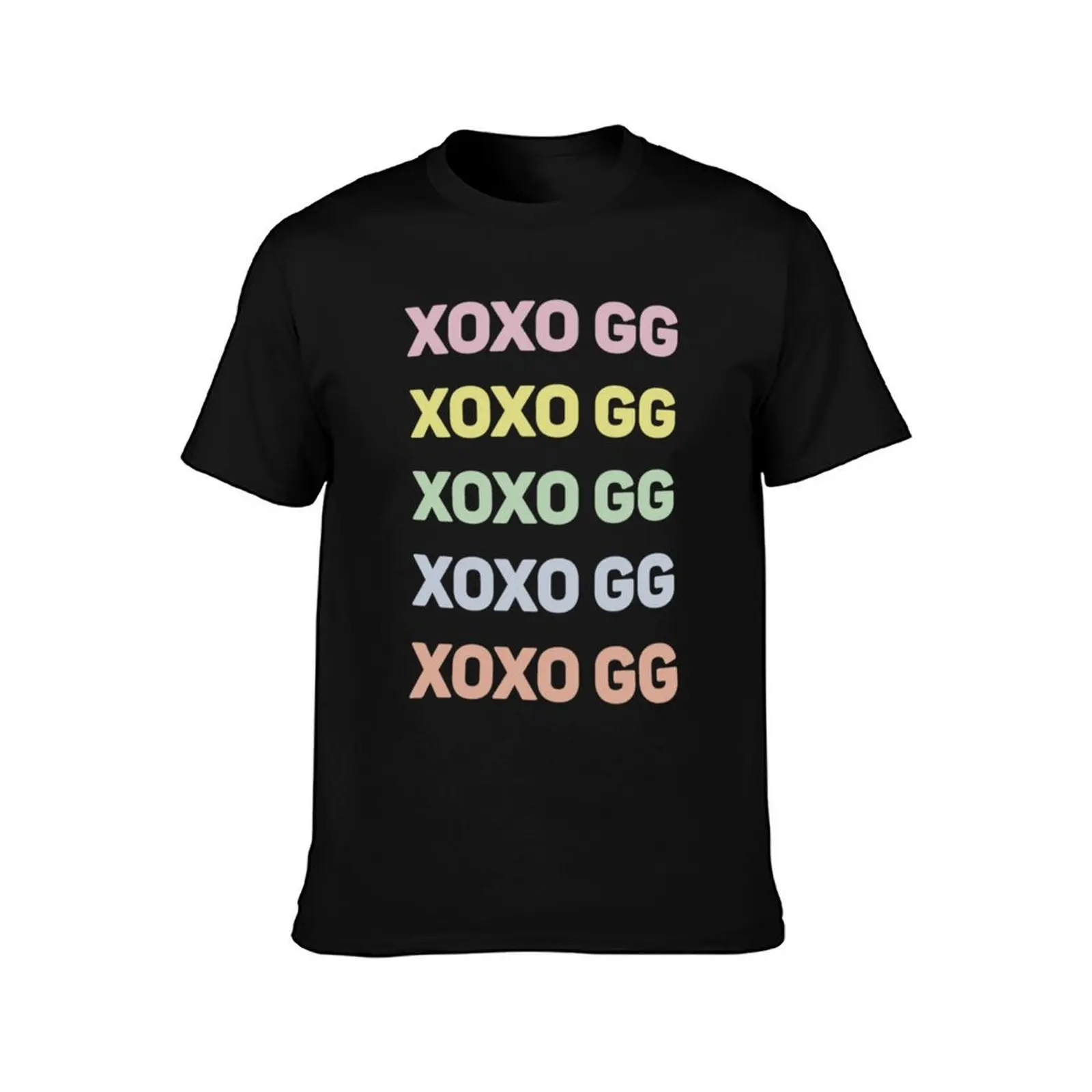 XOXO GG - Pastel Long T-Shirt Large Size Short Sleeve T-Shirt