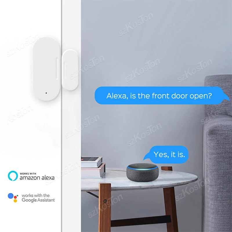 eWeLink APP ZigBee Smart Door Window Sensor Door Open Closed Detector Alarm Smart Home Work with  Alexa Google Alice Zigbee2Mqtt