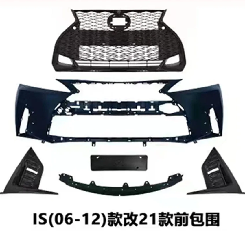 Car Body Kit Modified Front Grille Bumper Set With Headlamp Taillight For Lexus IS250 IS300 IS350 IS 2006-2012 Upgrade To 2021