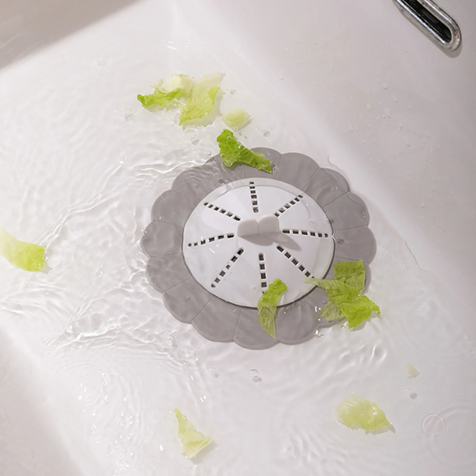 

2pcs Odor-Proof Floor Drain Cover Sunflower Design Durable Seal Ring For Bathroom Kitchen Floor Drainage Sewer Leak Prevention