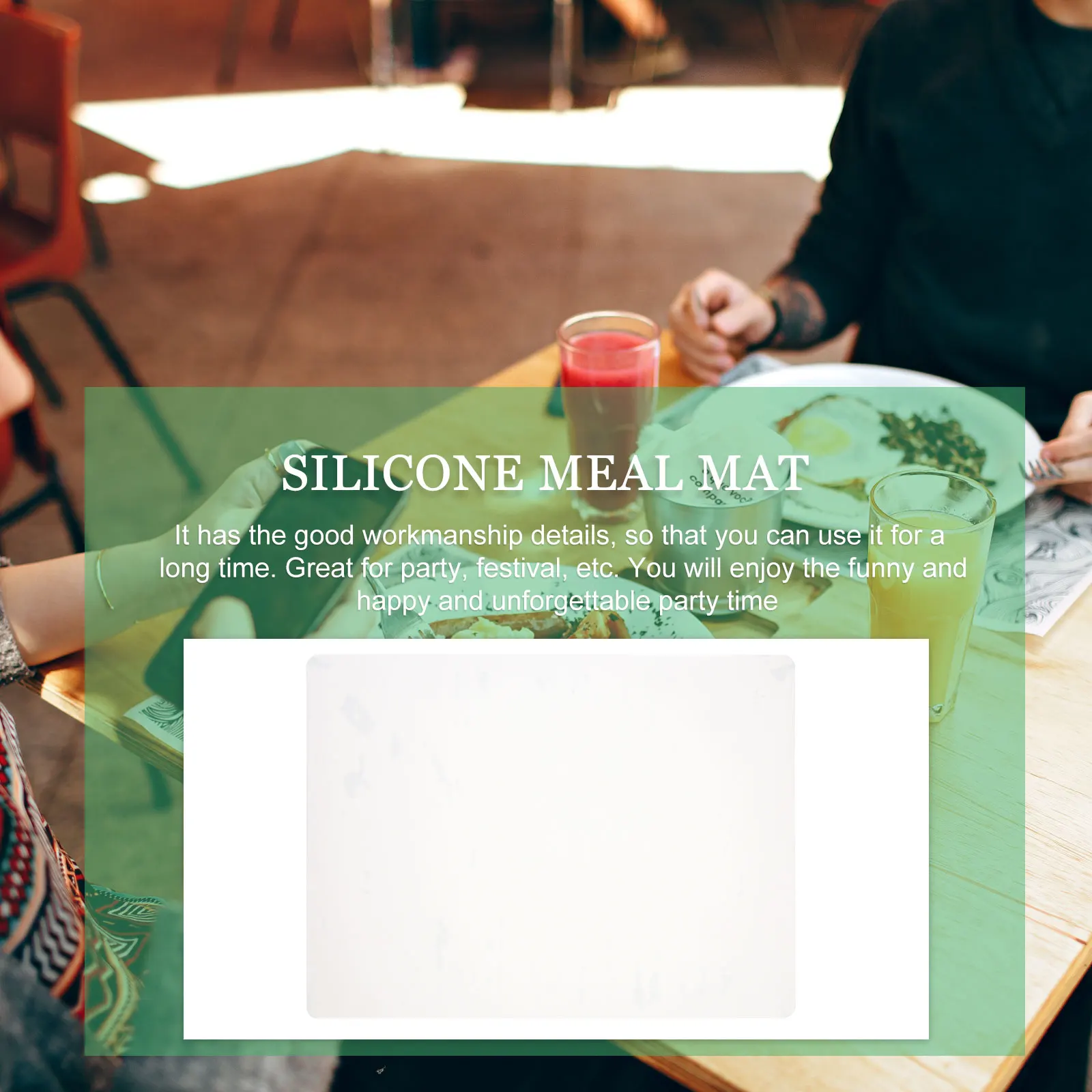 

4pcs Silicone Placemat 400x300x0.55mm Grey Non Slip Heat Resistant Foldable Kitchen Dining Table Mats Home Placemats