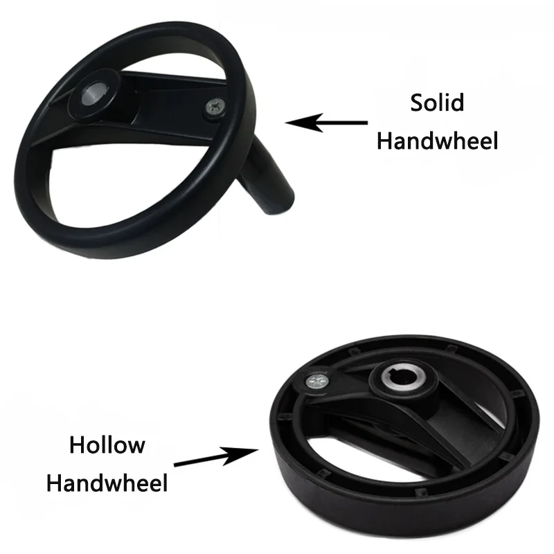 1pcs Aluminum Alloy Foldable Handwheel Handle Double Width Strip Round Machine Tool Nylon Handwheel 100/125/160/180/200