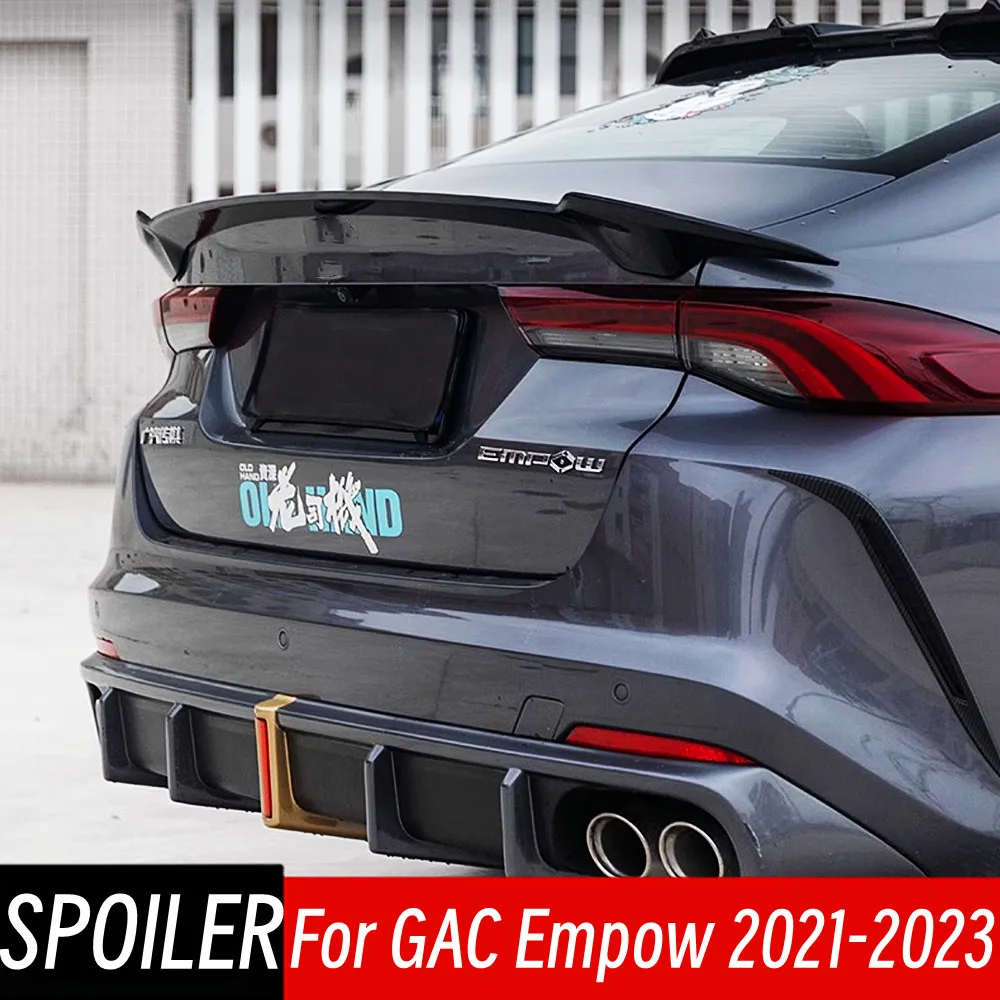 

Для GAC Motor Empow 2021 2022 2023, Bodykit, задняя крышка багажника, спойлер, крылья, черный карбоновый автомобильный внешний тюнинг, аксессуары, часть