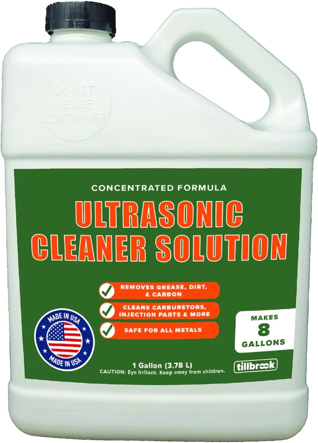 

Concentrated Ultrasonic Cleaner Solution for Automotive Parts - Makes 8 Gallons, Safe for All Metals