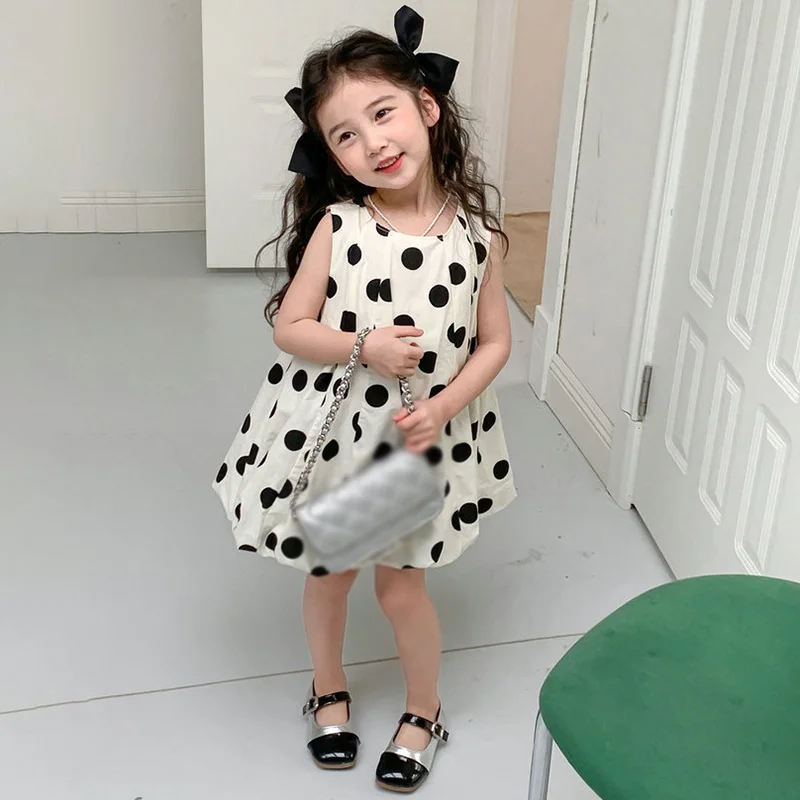 Girls' Sweet Princess Party Dress Skin-friendly And Breathable Girls' Summer Sweet Puffy Dress