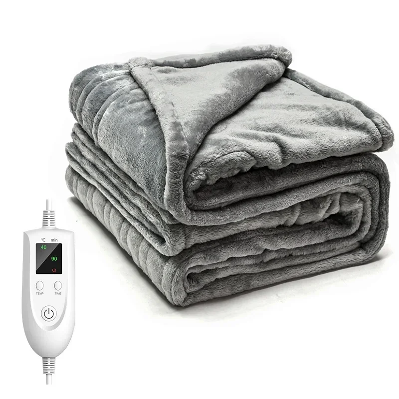 110-240V Heated Blanket-Electric Blanket,Soft Heated Throw Blanket with 6 Heating Levels auto-Off,Over-Heat Protection