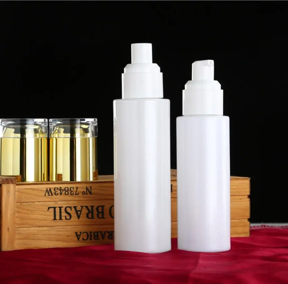 20ml30ml40ml50ml60ml100ml white glass bottle jar pot tin lotion emulsion serum foundation cream gel eye essence skin packing