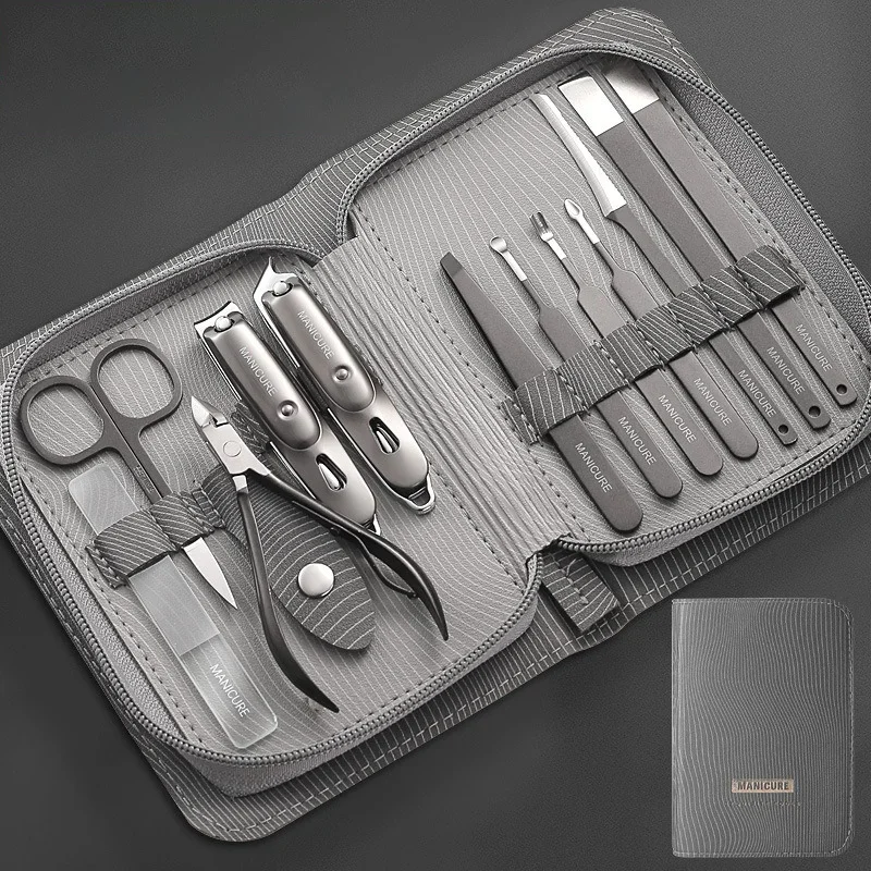 Портативный домашний набор машинок для стрижки волос для мужчин и женщин, набор из 12 предметов