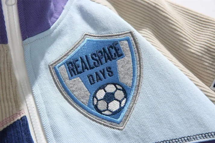 Y2K americký hip hop módní baseball uniforma muži retro písmeno šití pouliční volná bunda nadměrná módní bunda ženy - náhled 5